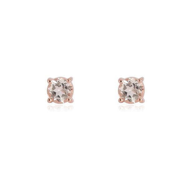 White Topaz Petite Prong Studs