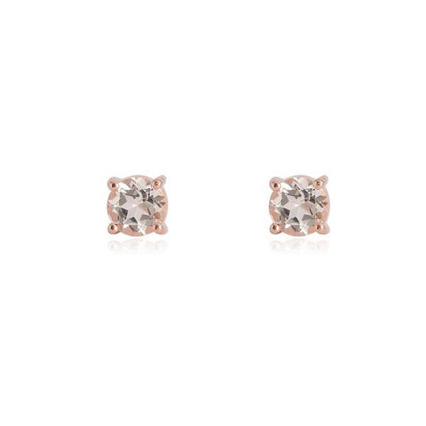 White Topaz Petite Prong Studs