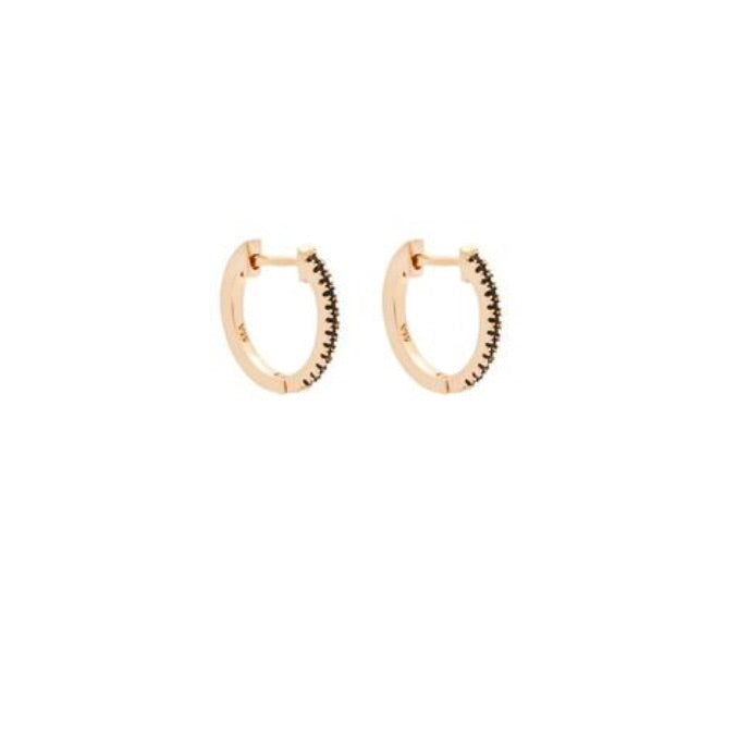 Pavé Huggies - Black