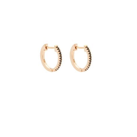 Pavé Huggies - Black