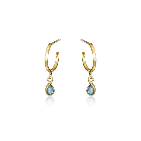Uluru Hoops - Labradorite/Gold