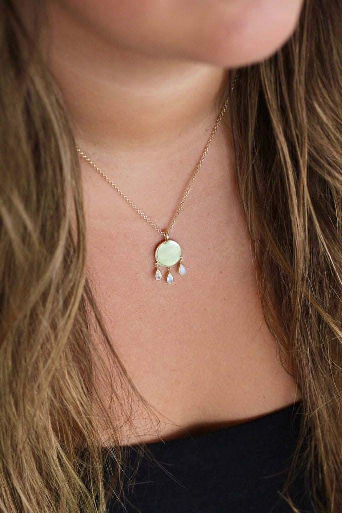 Frida Necklace - Moonstone/Gold