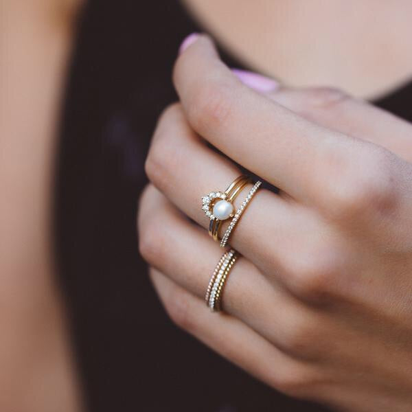 Compass Ring Pearl
