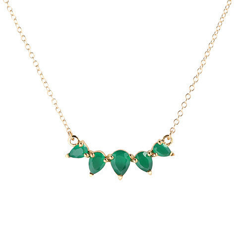 Sunny Emerald Onyx Necklace